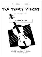 SIX SHORT PIECES VIOLIN SOLO cover